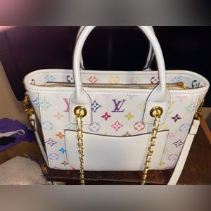 Authentic Louis Vuitton. White with colorful markings